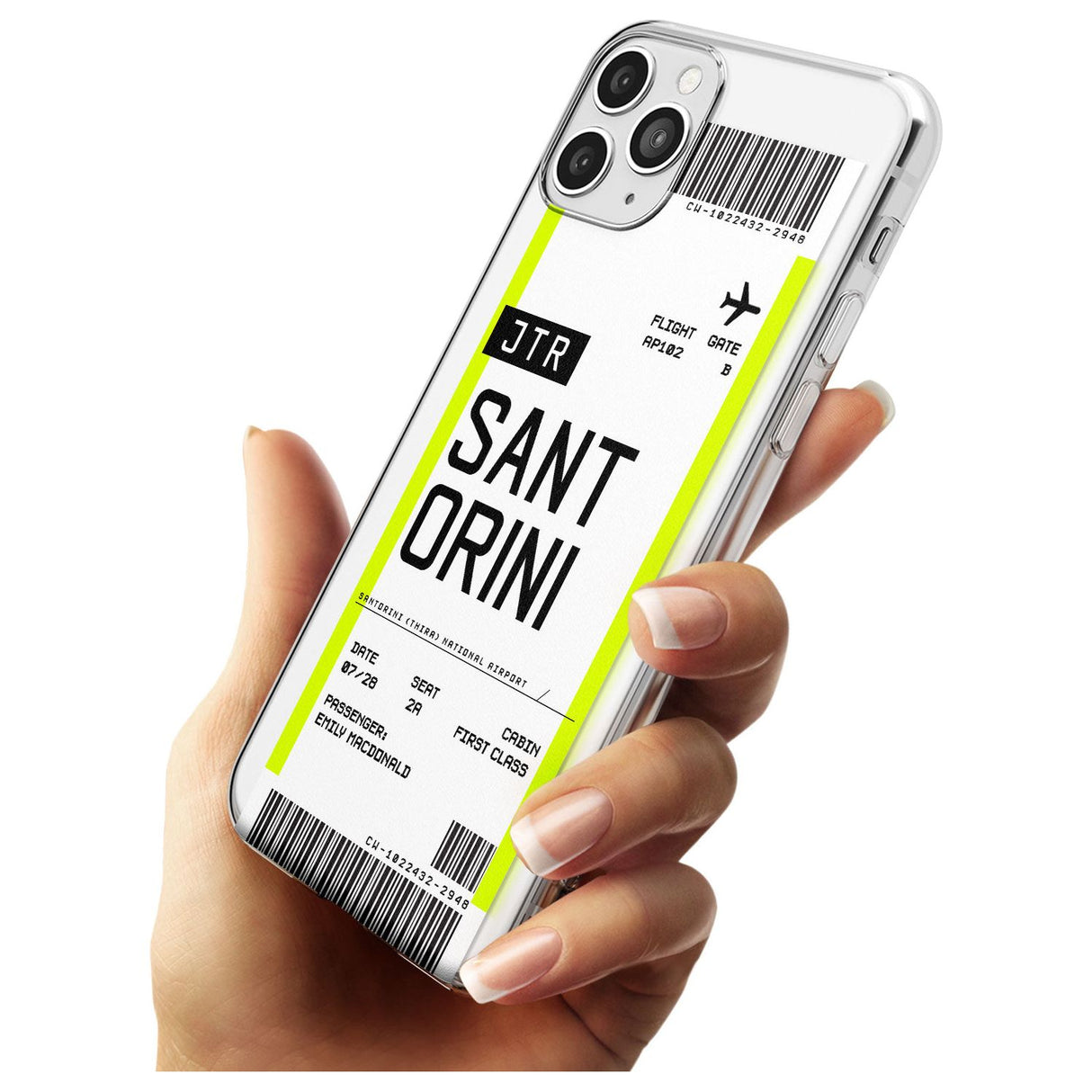 Santorini Boarding Pass iPhone Case   Custom Phone Case - Case Warehouse