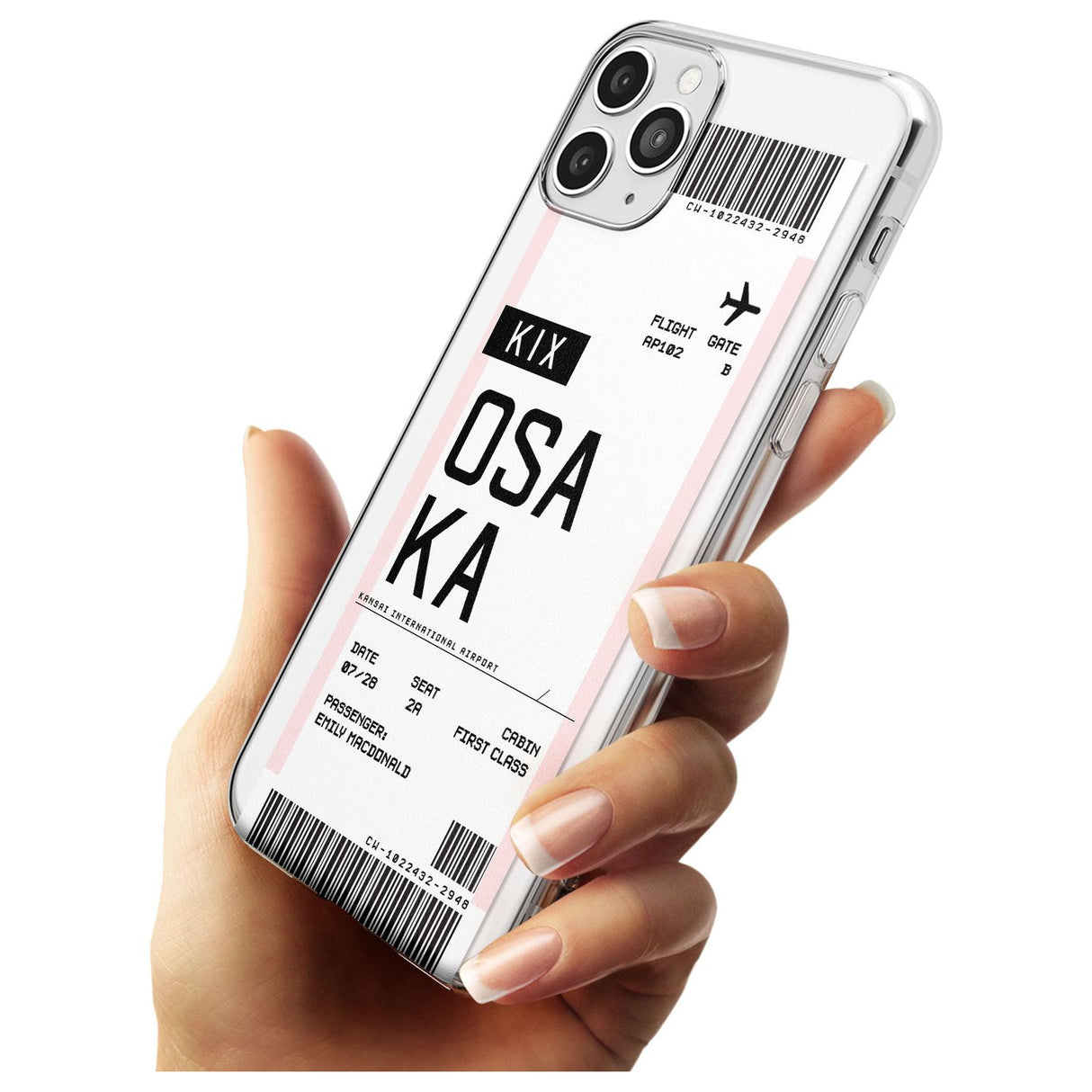 Osaka Boarding Pass iPhone Case   Custom Phone Case - Case Warehouse