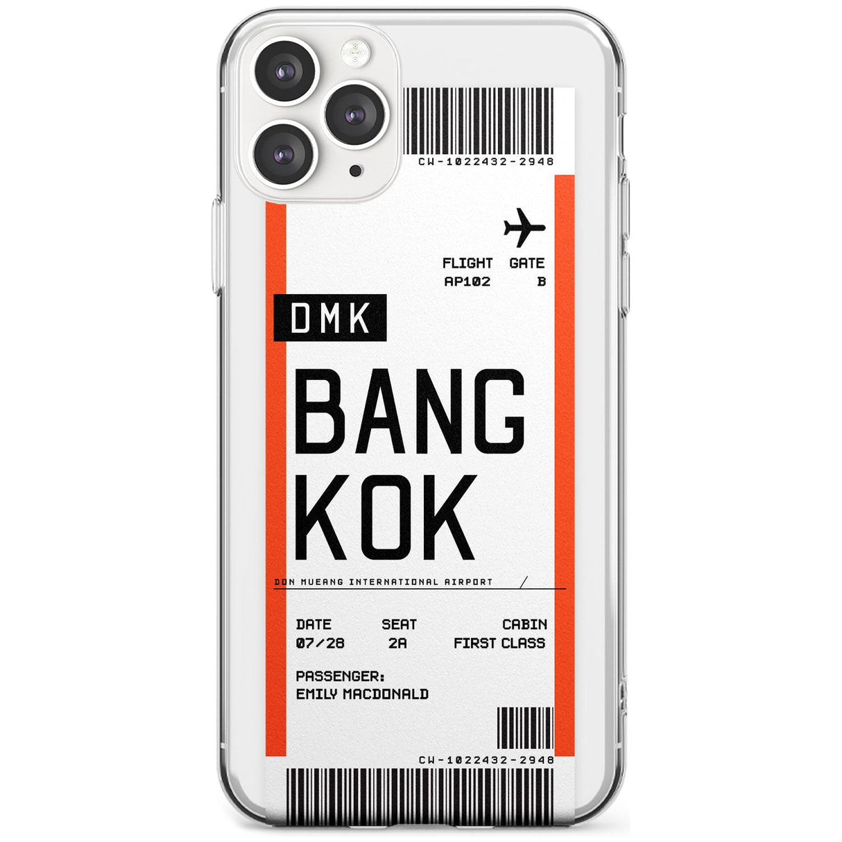 Bangkok Boarding Pass iPhone Case  Slim Case Custom Phone Case - Case Warehouse