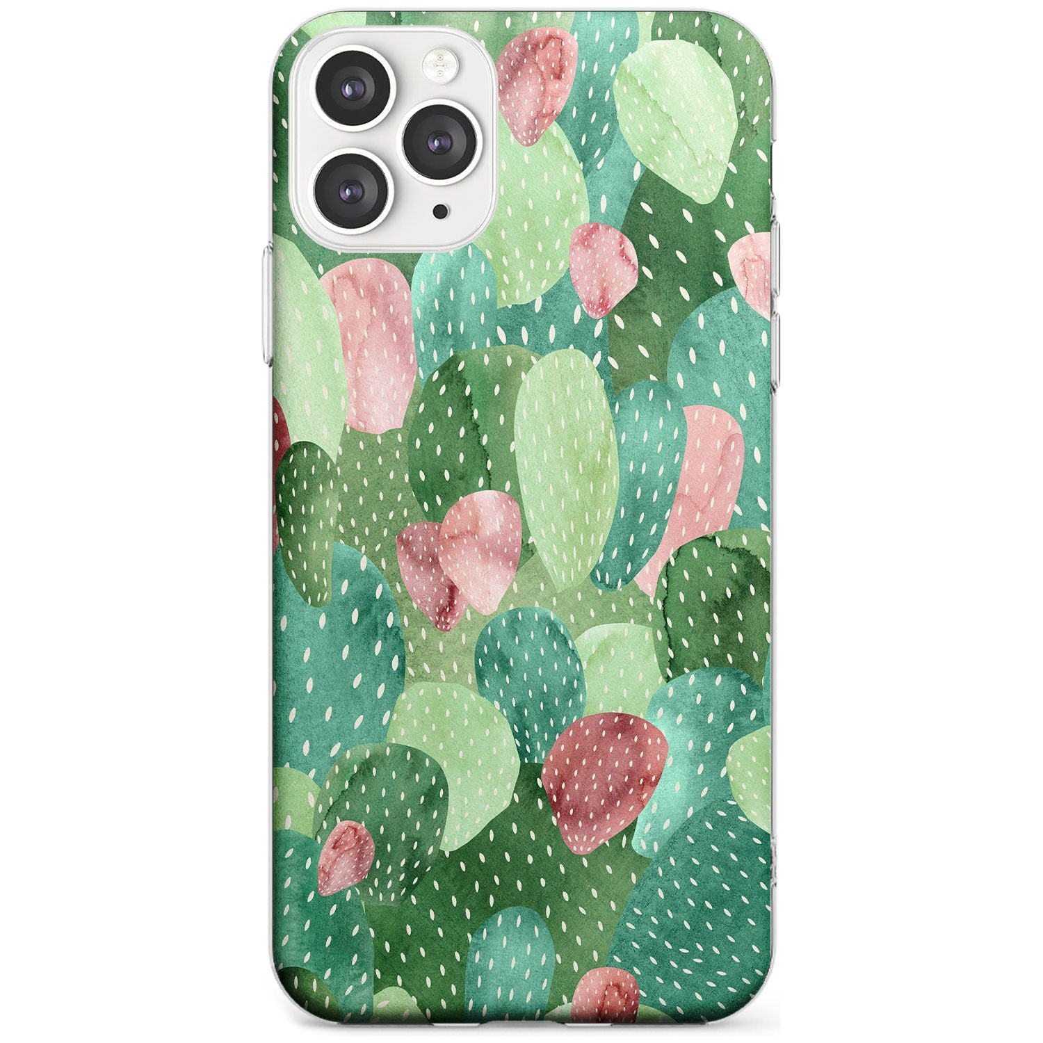 Colourful Cactus Mix Design Slim TPU Phone Case for iPhone 11 Pro Max