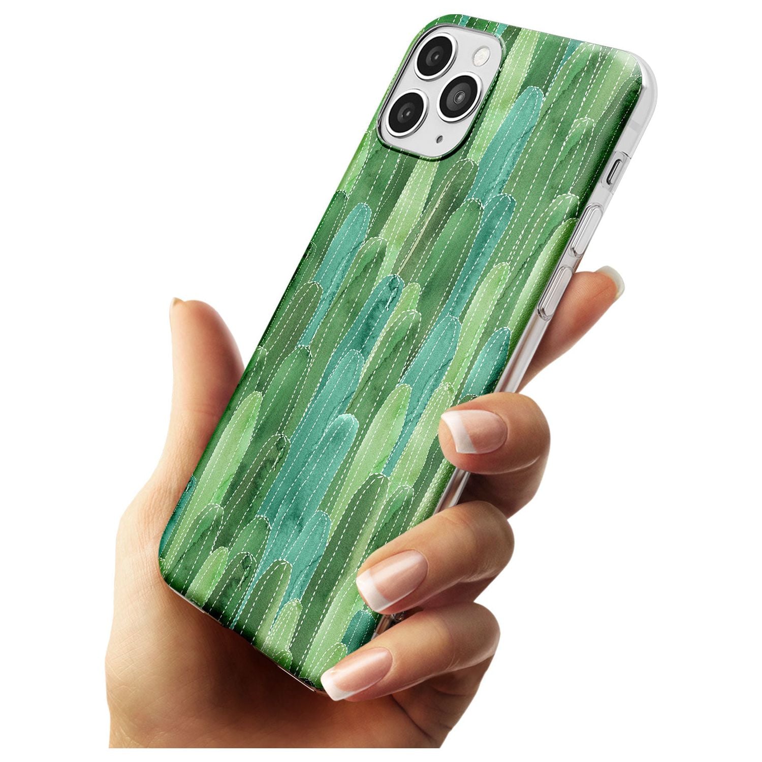 Skinny Cacti Pattern Design Slim TPU Phone Case for iPhone 11 Pro Max