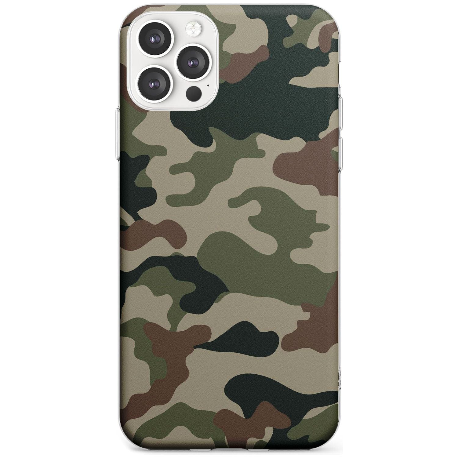 Green and Brown Camo Slim TPU Phone Case for iPhone 11 Pro Max