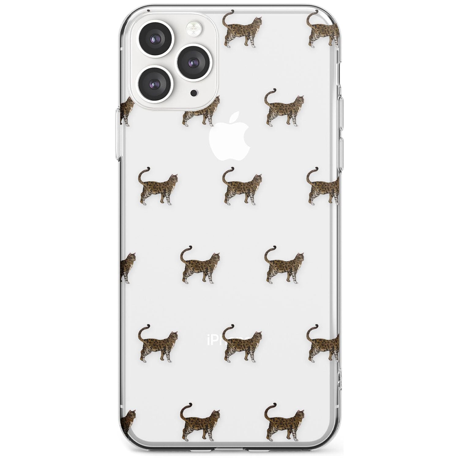 Bengal Cat Pattern Slim TPU Phone Case for iPhone 11 Pro Max
