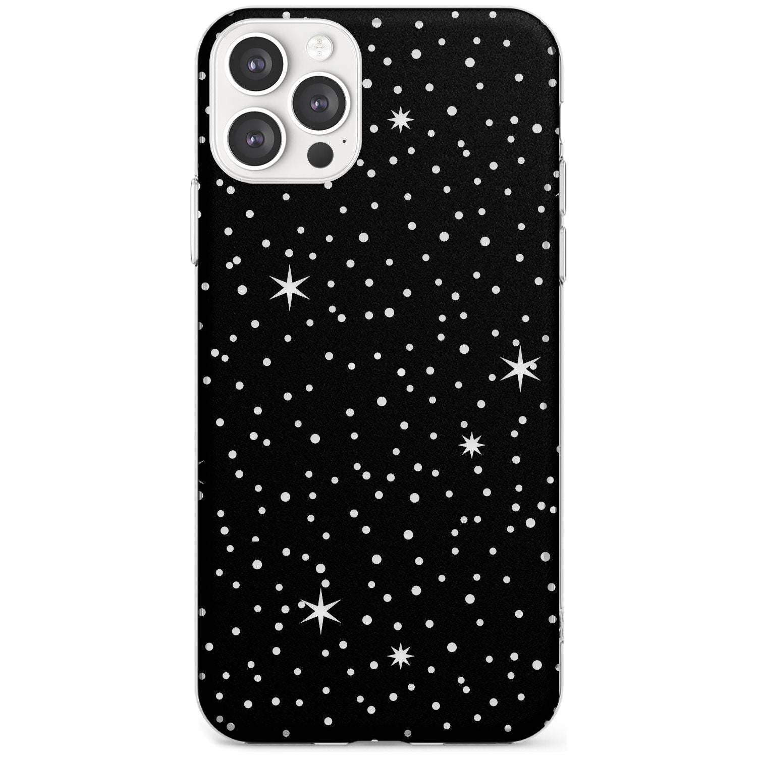 Celestial  Cut-Out Stars Phone Case iPhone 11 Pro Max / Clear Case,iPhone 11 Pro / Clear Case,iPhone 12 Pro Max / Clear Case,iPhone 12 Pro / Clear Case Blanc Space