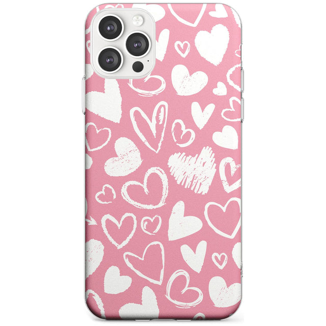 Chalk Hearts Slim TPU Phone Case for iPhone 11 Pro Max