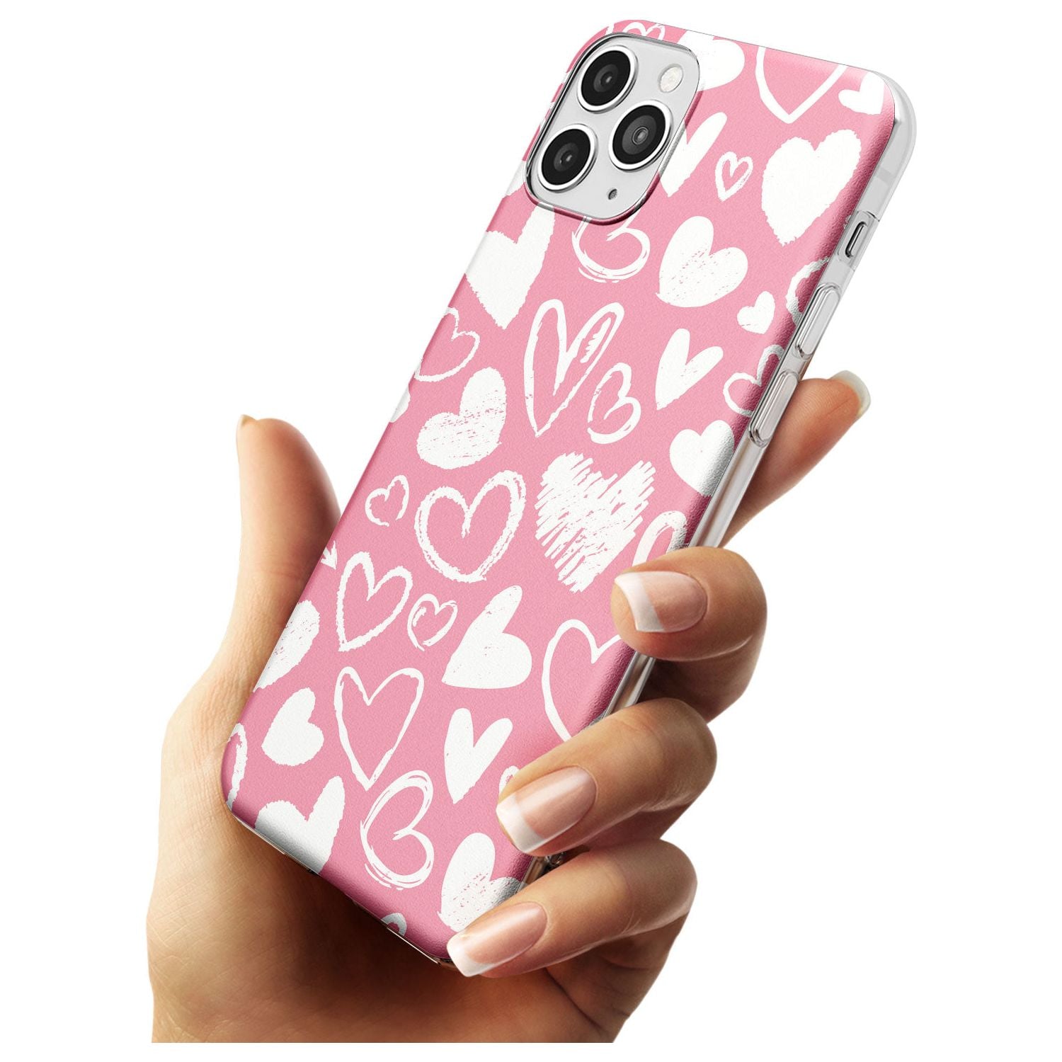Chalk Hearts Slim TPU Phone Case for iPhone 11 Pro Max