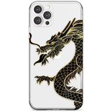 Large Black Dragon Phone Case iPhone 12 Pro Max / Clear Case,iPhone 12 Pro / Clear Case,iPhone 11 Pro Max / Clear Case,iPhone 11 Pro / Clear Case Blanc Space