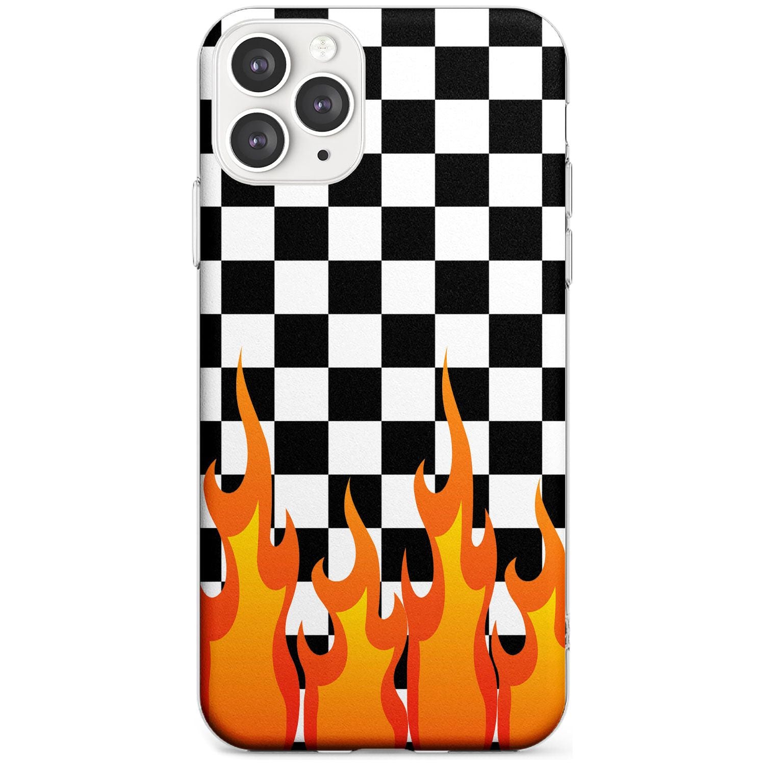 Checkered Fire iPhone Case  Slim Case Phone Case - Case Warehouse