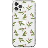 Christmas Holly Pattern Slim TPU Phone Case for iPhone 11 Pro Max