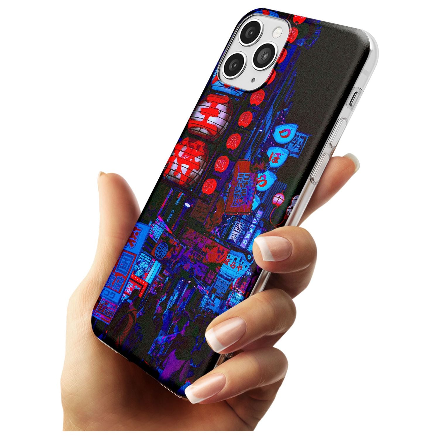 Red & Turquoise - Neon Cities Photographs Slim TPU Phone Case for iPhone 11 Pro Max