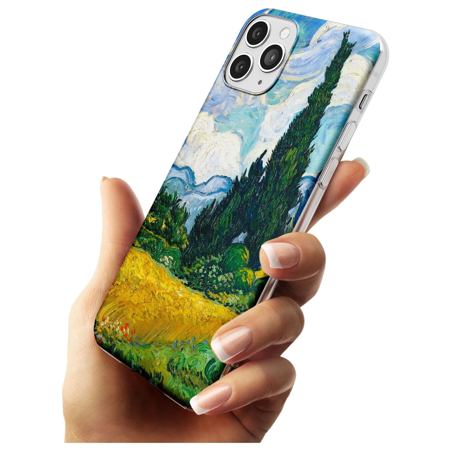 Wheat Field with Cypresses by Vincent Van Gogh Black Impact Phone Case for iPhone 11 Pro Max