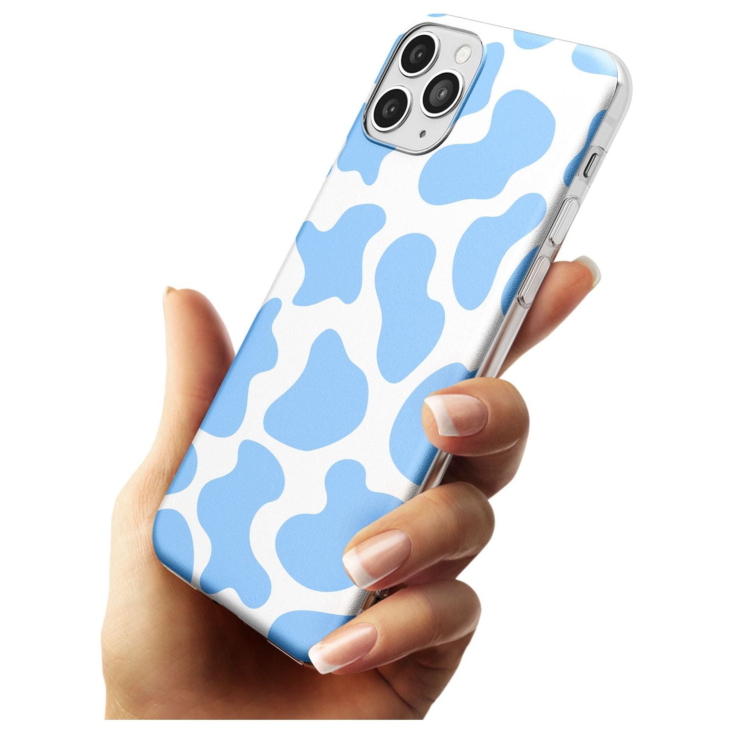 Blue and White Cow Print Slim TPU Phone Case for iPhone 11 Pro Max