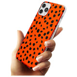 Black & Bright Red Dalmatian Polka Dot Spots Slim TPU Phone Case for iPhone 11 Pro Max