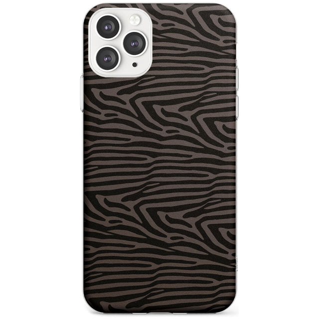Dark Animal Print Pattern Zebra Slim TPU Phone Case for iPhone 11 Pro Max