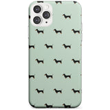 Dachshund Dog Pattern Slim TPU Phone Case for iPhone 11 Pro Max