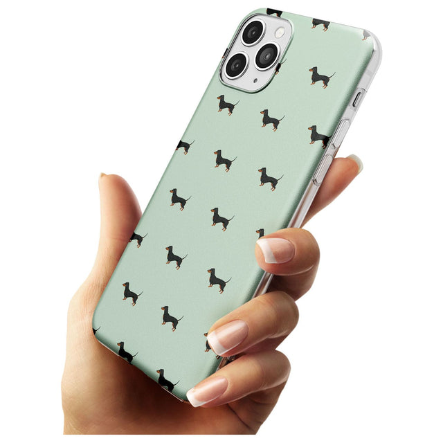 Dachshund Dog Pattern Slim TPU Phone Case for iPhone 11 Pro Max