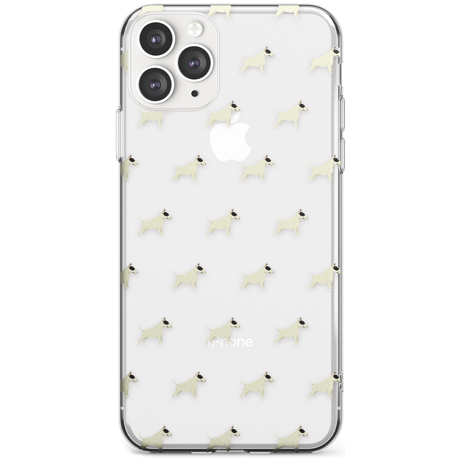 Bull Terrier Dog Pattern Clear Slim TPU Phone Case for iPhone 11 Pro Max