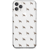 Whippet/Italian Greyhound Dog Pattern Clear Slim TPU Phone Case for iPhone 11 Pro Max