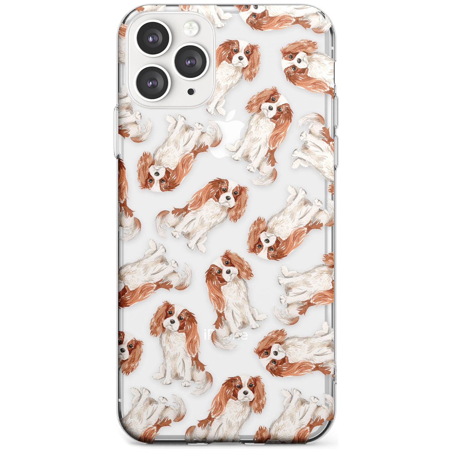 Cavalier King Charles Spaniel Dog Pattern Slim TPU Phone Case for iPhone 11 Pro Max