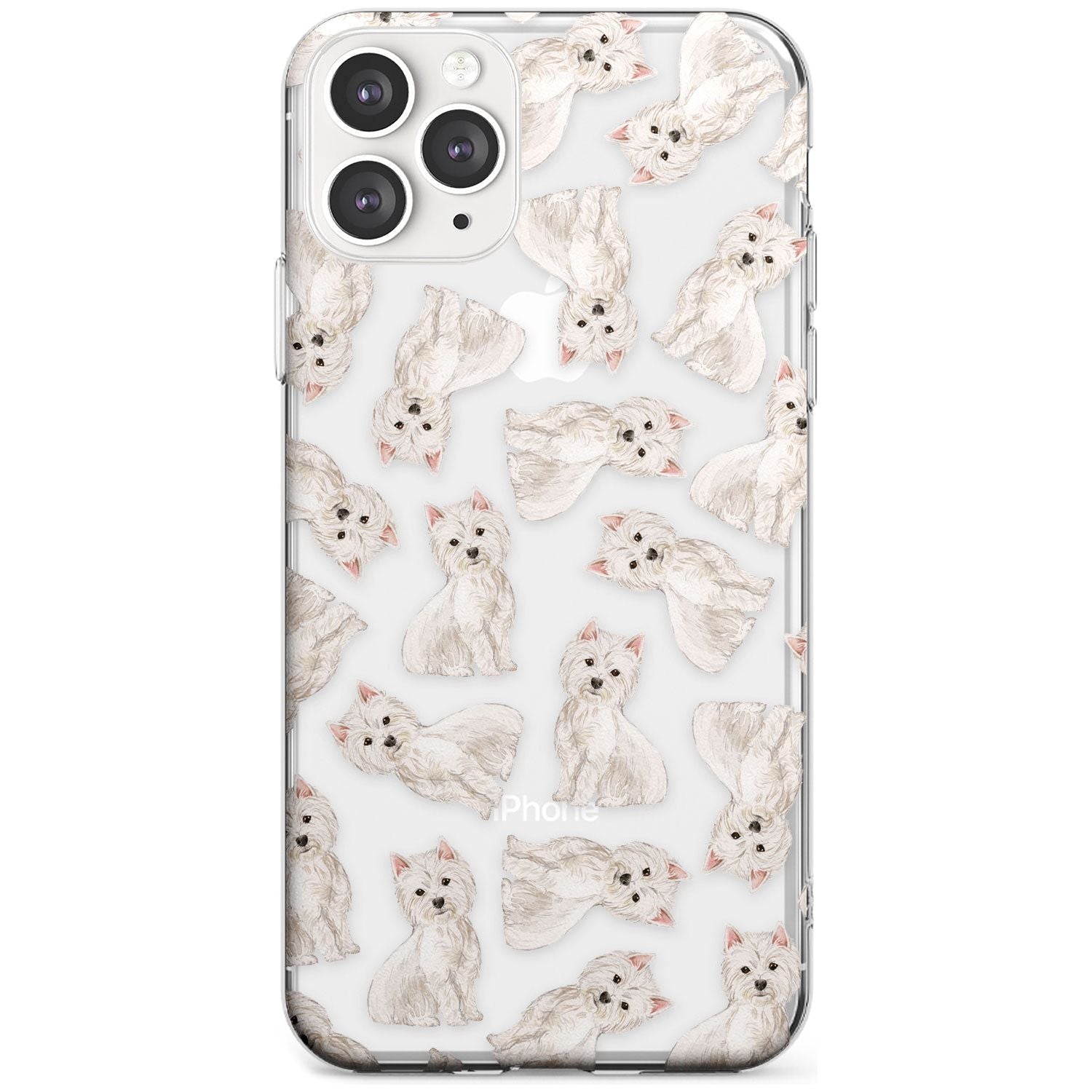 Westie Watercolour Dog Pattern Slim TPU Phone Case for iPhone 11 Pro Max