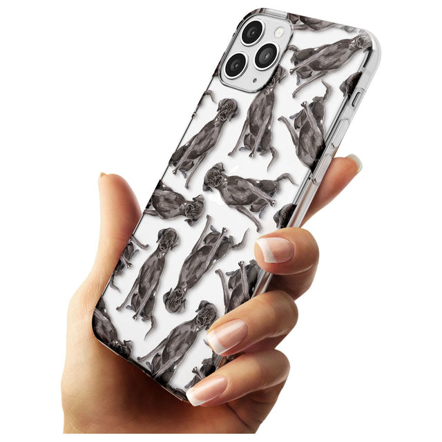 Black Labrador Watercolour Dog Pattern Slim TPU Phone Case for iPhone 11 Pro Max