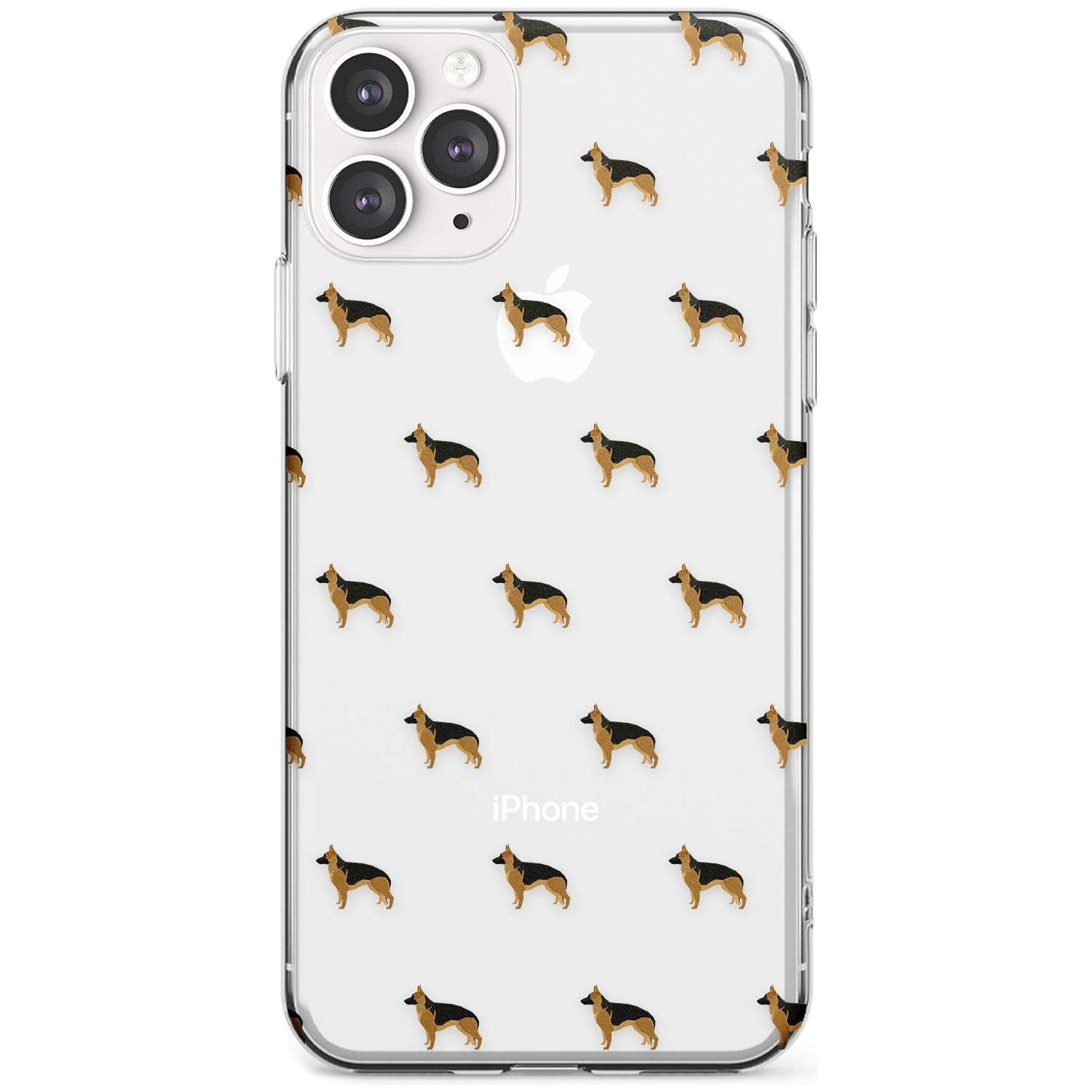 German Sherpard Dog Pattern Clear Slim TPU Phone Case for iPhone 11 Pro Max