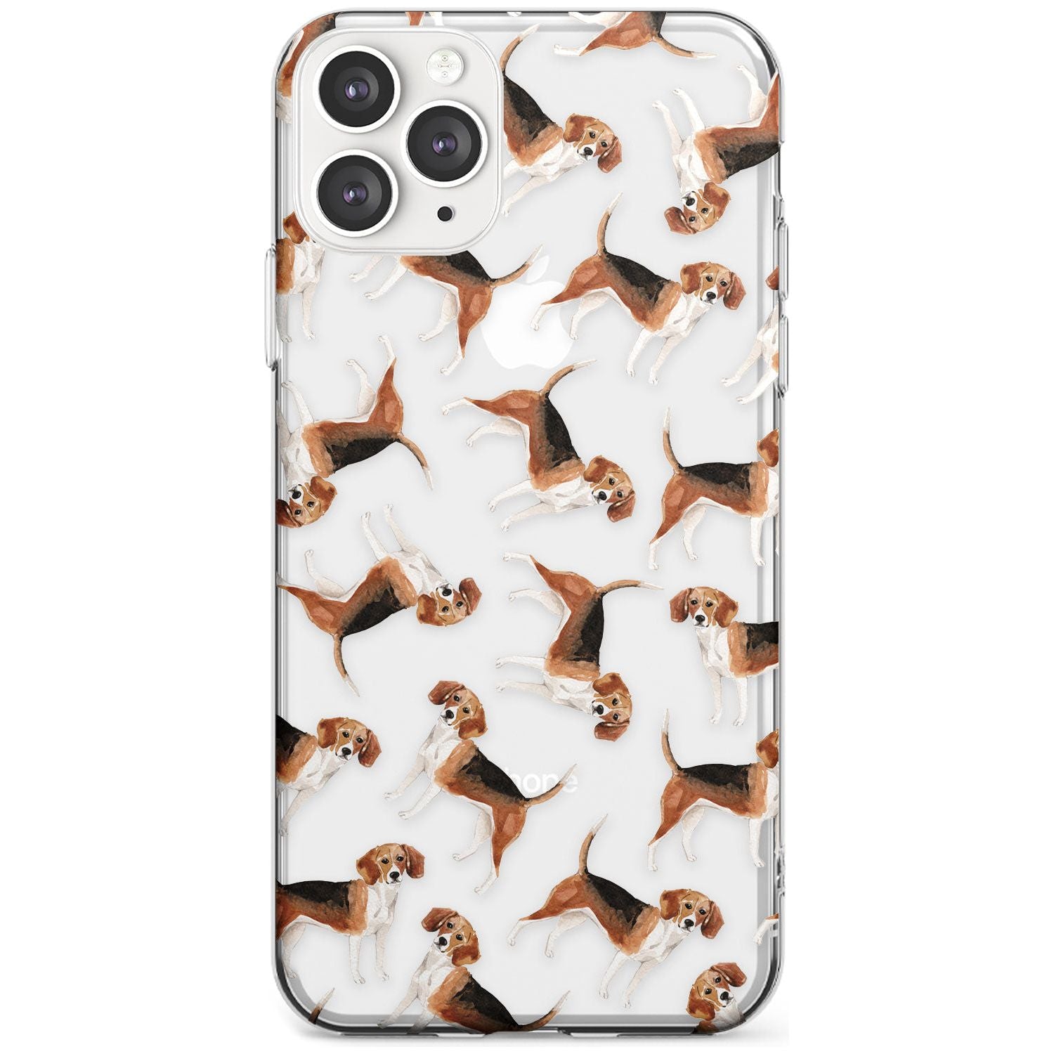 Beagle Watercolour Dog Pattern Slim TPU Phone Case for iPhone 11 Pro Max
