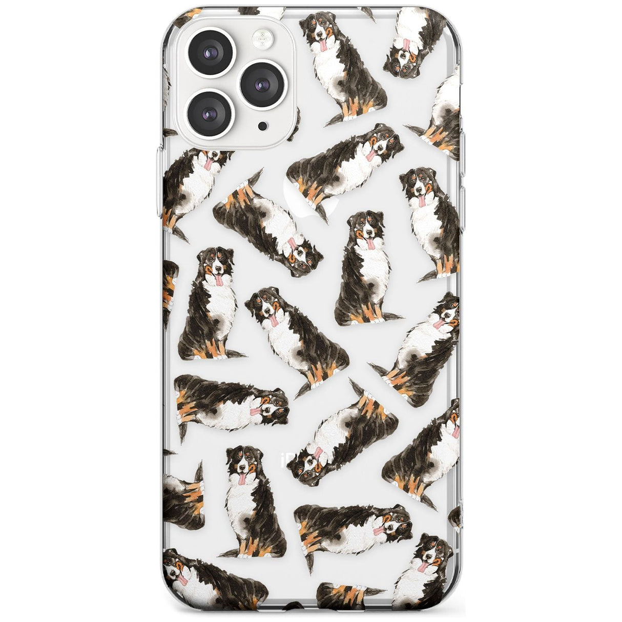 Bernese Mountain Dog Watercolour Dog Pattern Slim TPU Phone Case for iPhone 11 Pro Max