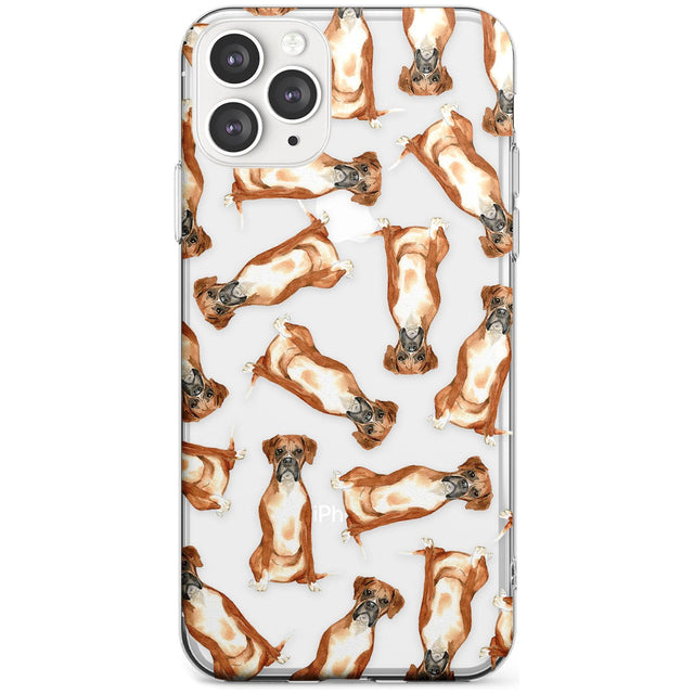Boxer Watercolour Dog Pattern Slim TPU Phone Case for iPhone 11 Pro Max