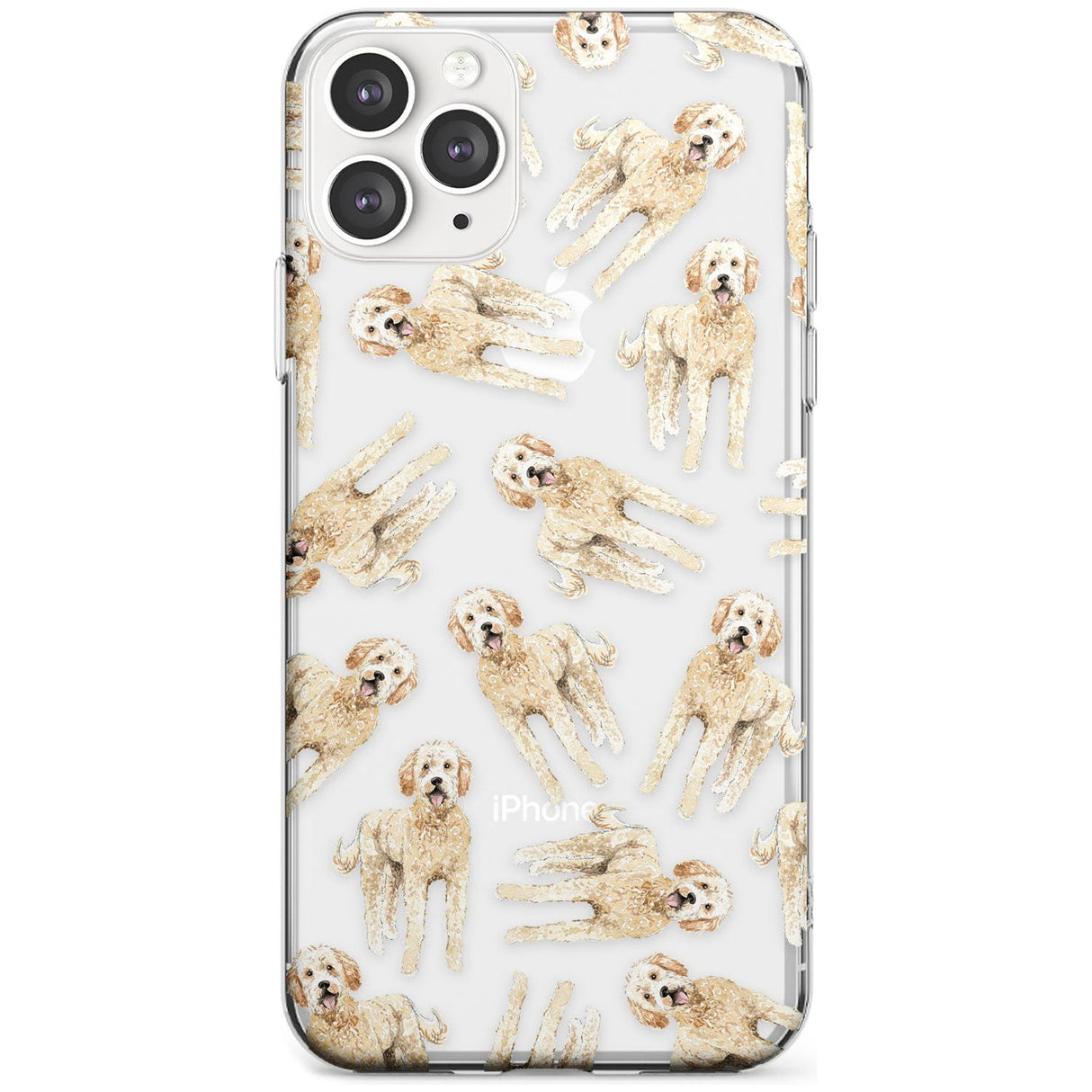 Goldendoodle Watercolour Dog Pattern Slim TPU Phone Case for iPhone 11 Pro Max