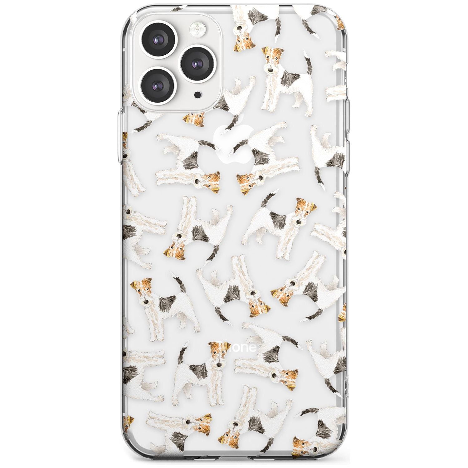 Wire Haired Fox Terrier Watercolour Dog Pattern Slim TPU Phone Case for iPhone 11 Pro Max