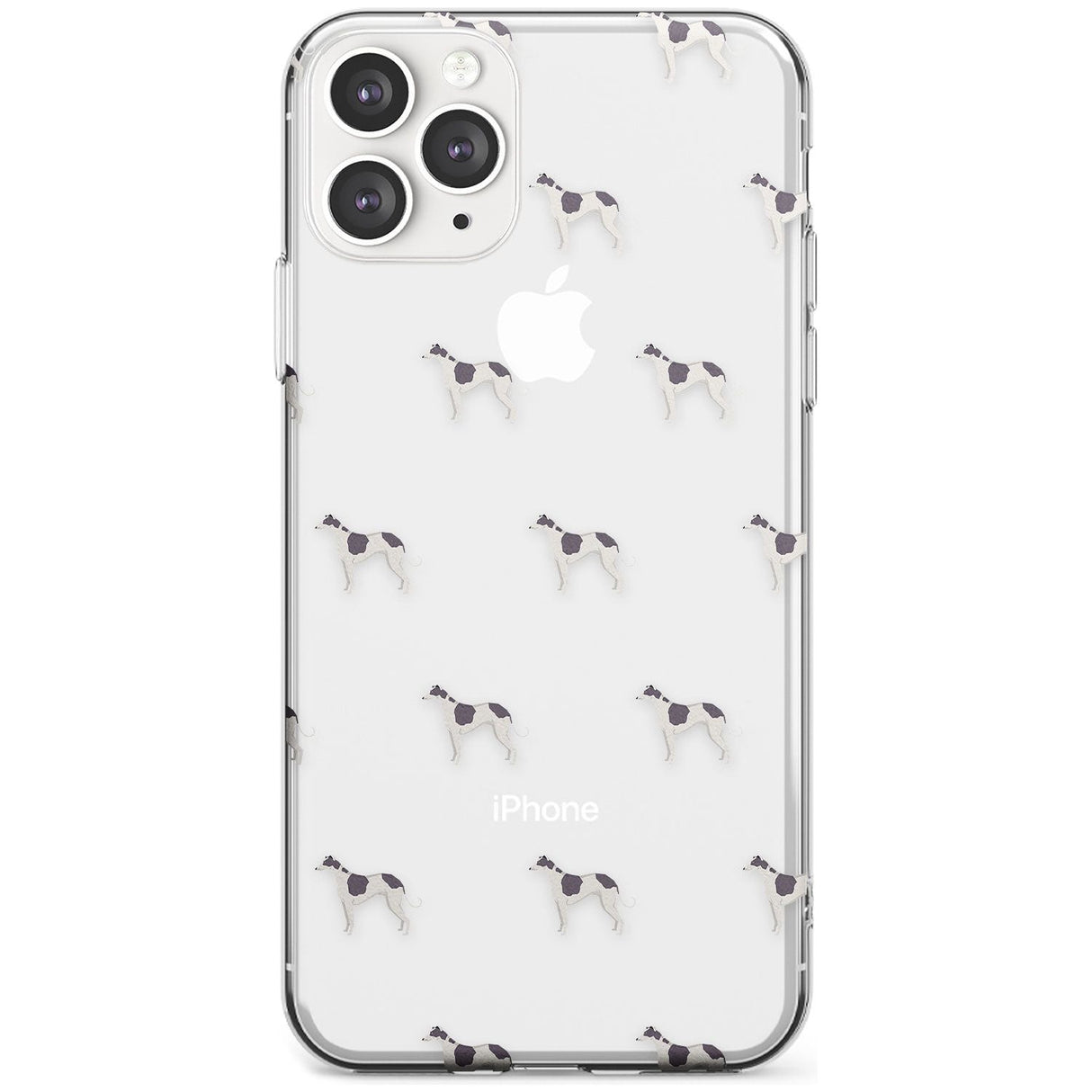 Greyhound Dog Pattern Clear Slim TPU Phone Case for iPhone 11 Pro Max