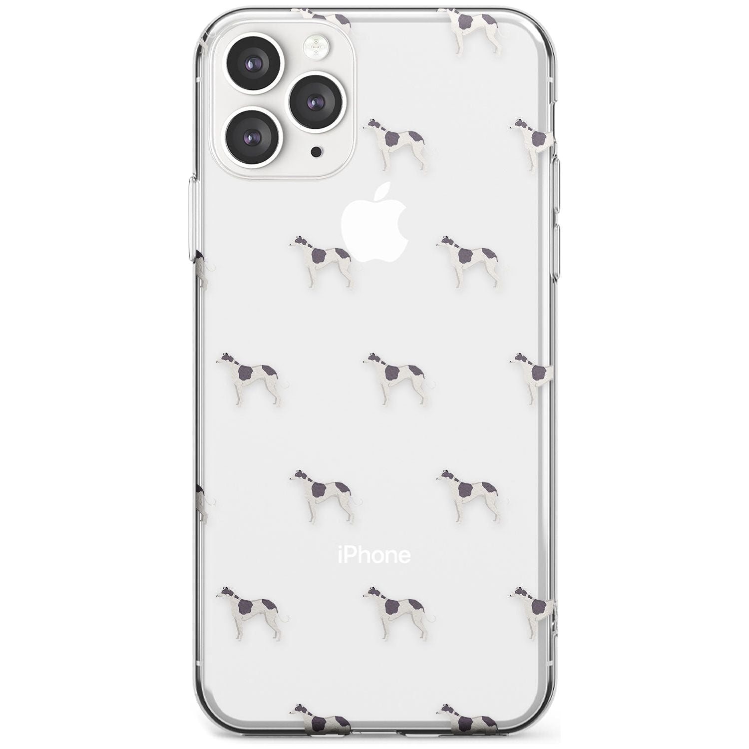 Greyhound Dog Pattern Clear Slim TPU Phone Case for iPhone 11 Pro Max