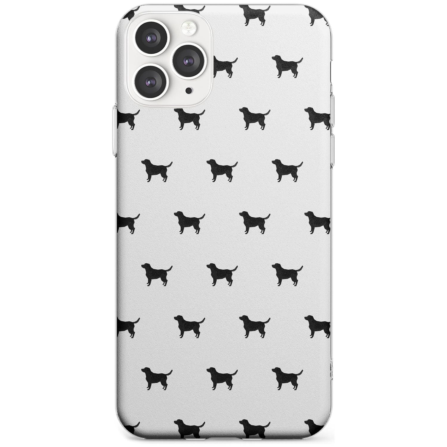 Black Labrador Dog Pattern Slim TPU Phone Case for iPhone 11 Pro Max