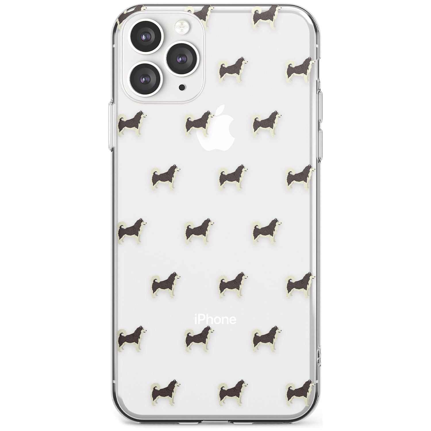 Alaskan Malamute Dog Pattern Clear Slim TPU Phone Case for iPhone 11 Pro Max