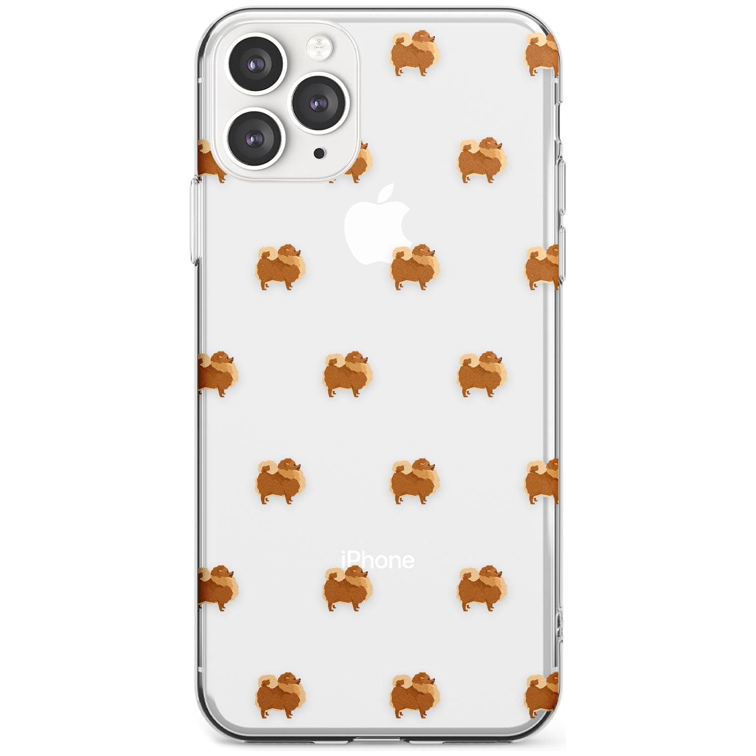 Pomeranian Dog Pattern Clear Slim TPU Phone Case for iPhone 11 Pro Max