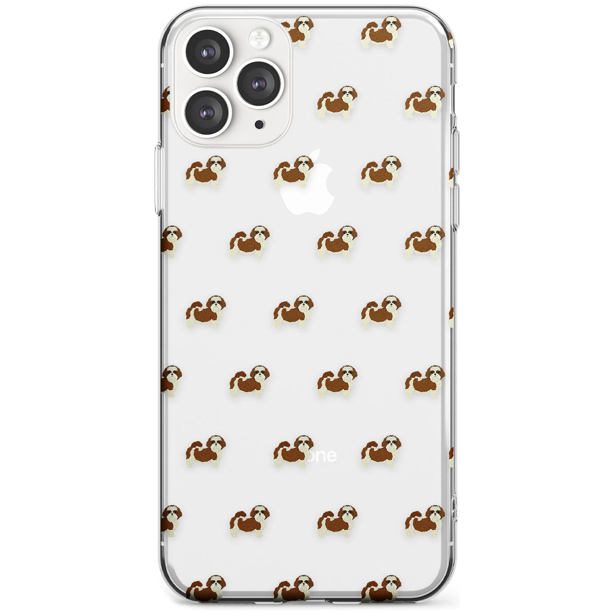 Shih Tzu Dog Pattern Clear Slim TPU Phone Case for iPhone 11 Pro Max