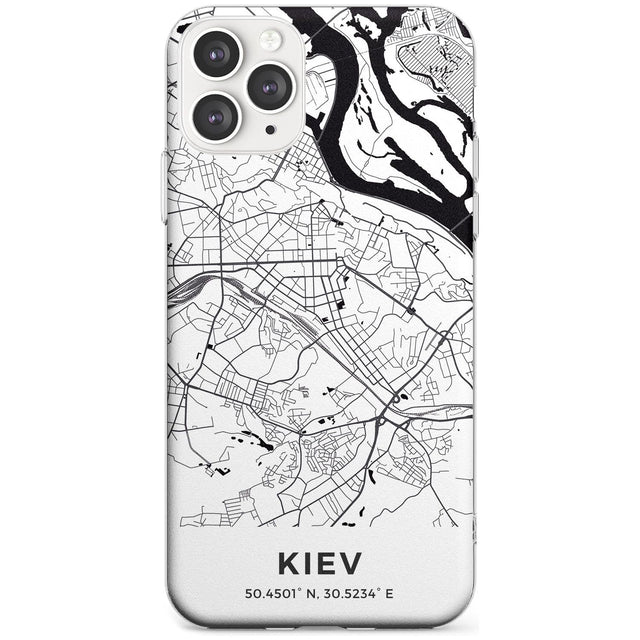 Map of Kiev, Ukraine Slim TPU Phone Case for iPhone 11 Pro Max