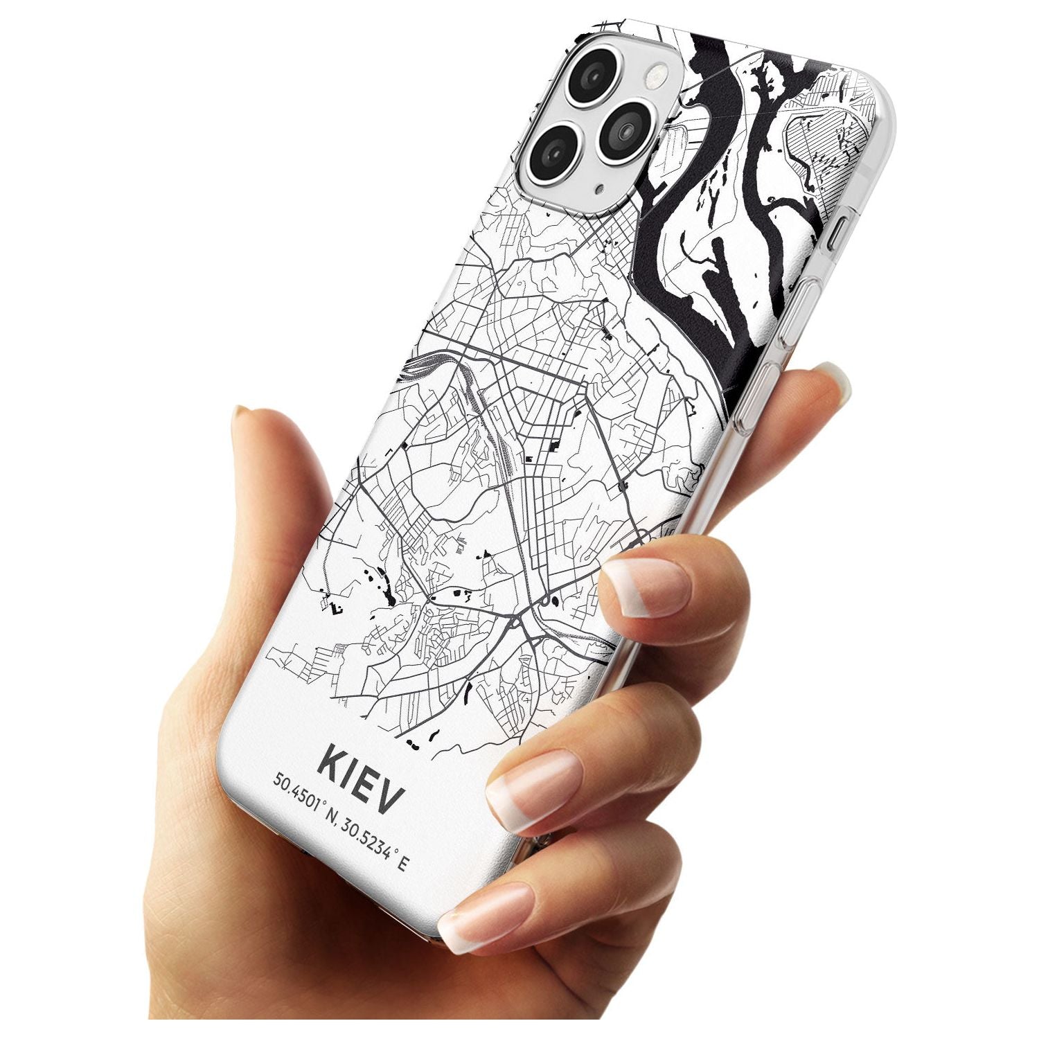 Map of Kiev, Ukraine Slim TPU Phone Case for iPhone 11 Pro Max