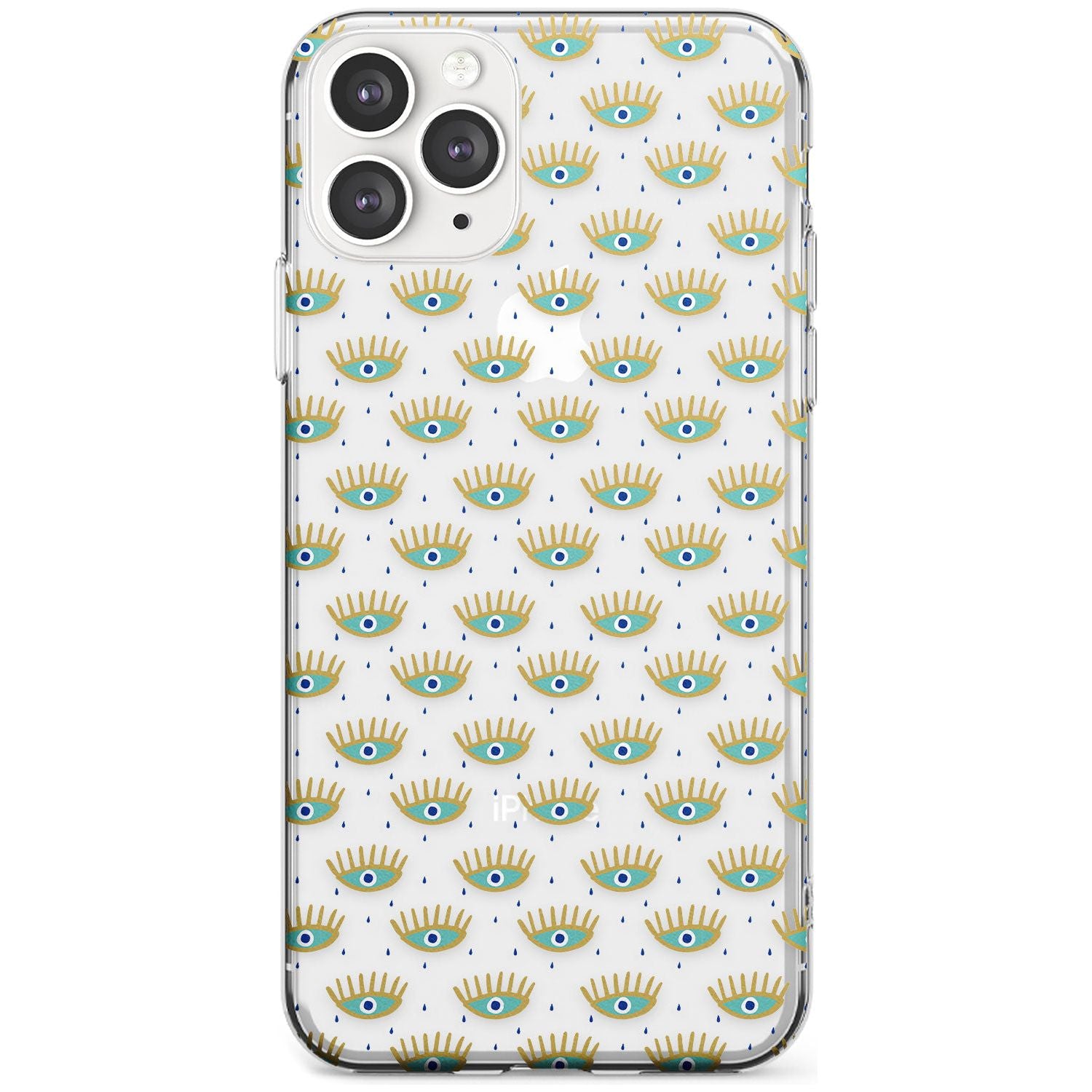 Crying Eyes (Clear) Psychedelic Eyes Pattern Slim TPU Phone Case for iPhone 11 Pro Max
