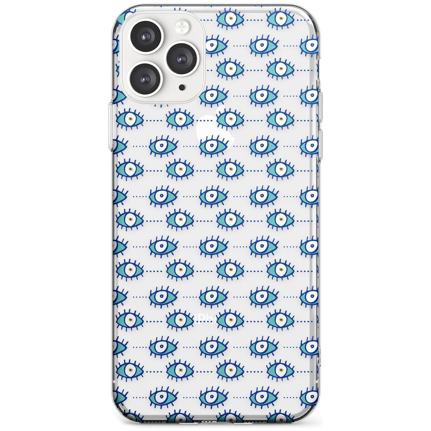 Crazy Eyes (Clear) Psychedelic Eyes Pattern Slim TPU Phone Case for iPhone 11 Pro Max