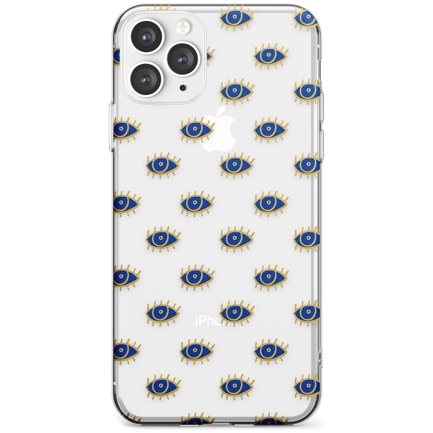 Gold Eyes (Clear) Psychedelic Eyes Pattern Slim TPU Phone Case for iPhone 11 Pro Max
