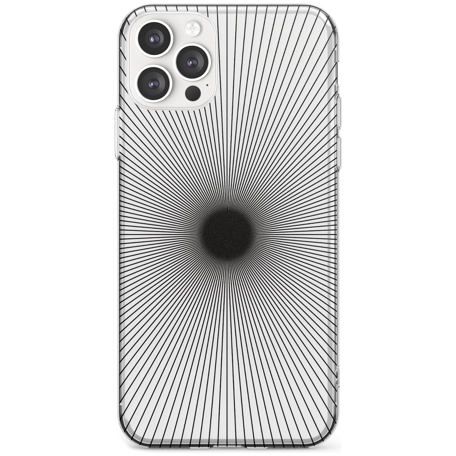 Abstract Lines: Sunburst Black Impact Phone Case for iPhone 11 Pro Max