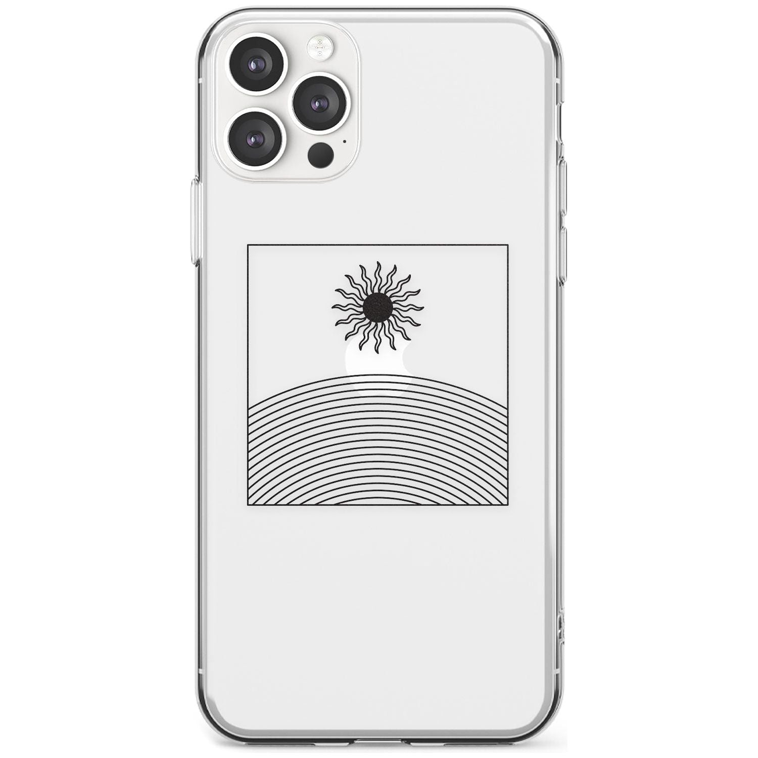 Framed Linework: Rising Sun Black Impact Phone Case for iPhone 11 Pro Max