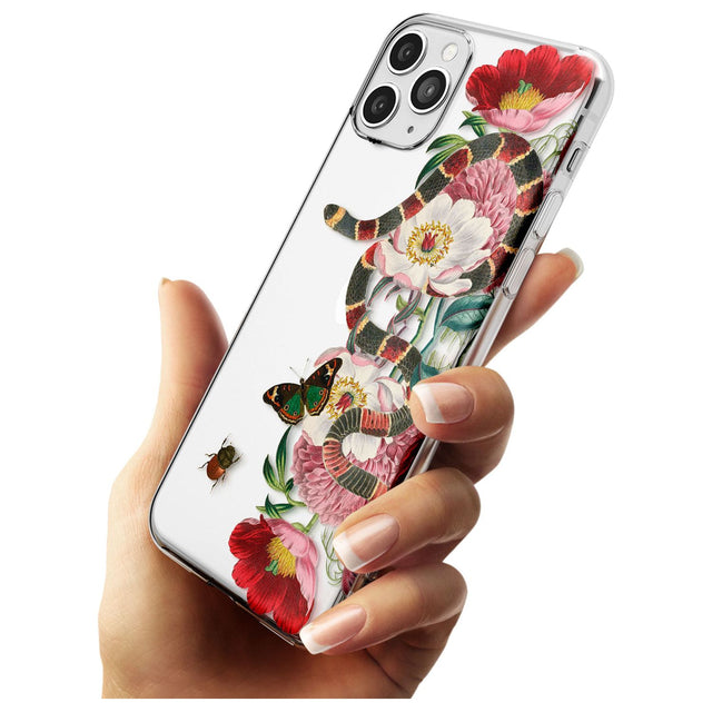 Floral Snake Black Impact Phone Case for iPhone 11 Pro Max