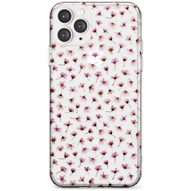 Small Pink Blossoms Transparent Design Slim TPU Phone Case for iPhone 11 Pro Max