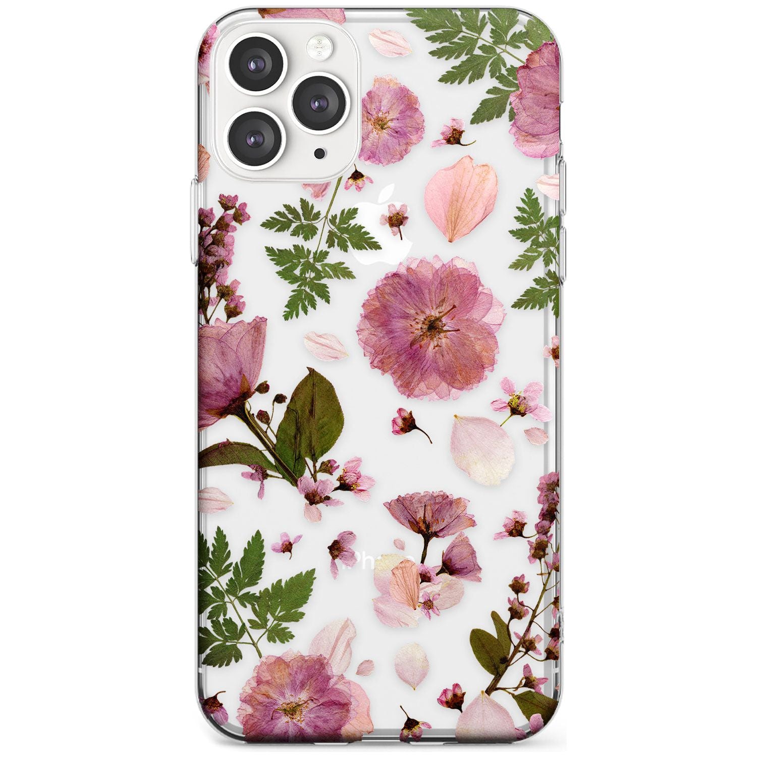 Natural Arrangement of Flowers & Leaves Design Slim TPU Phone Case for iPhone 11 Pro Max