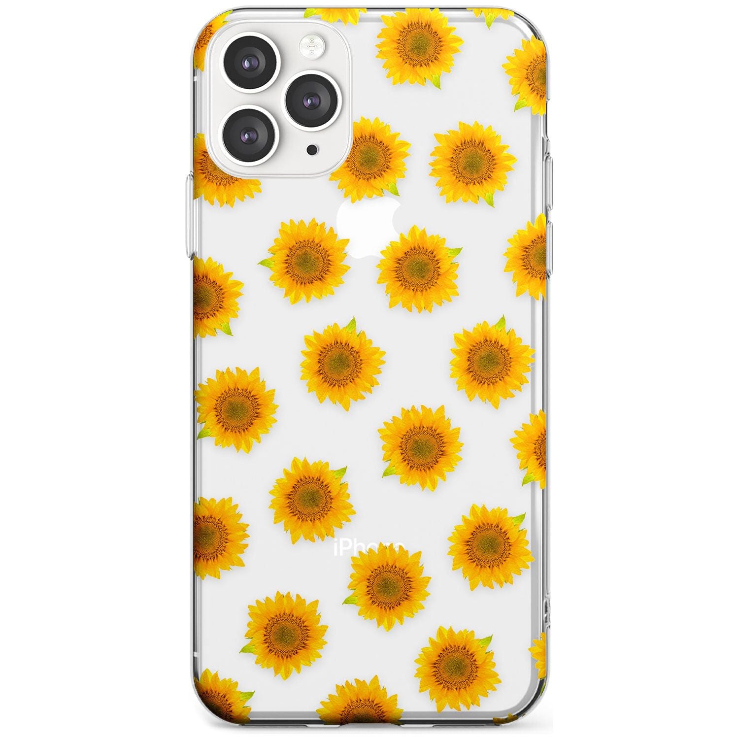 Sunflowers Transparent Pattern Slim TPU Phone Case for iPhone 11 Pro Max