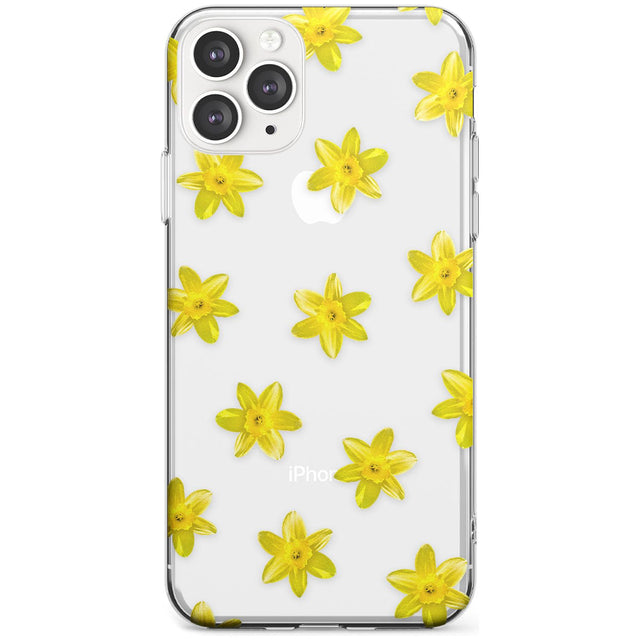 Daffodils Transparent Pattern Slim TPU Phone Case for iPhone 11 Pro Max