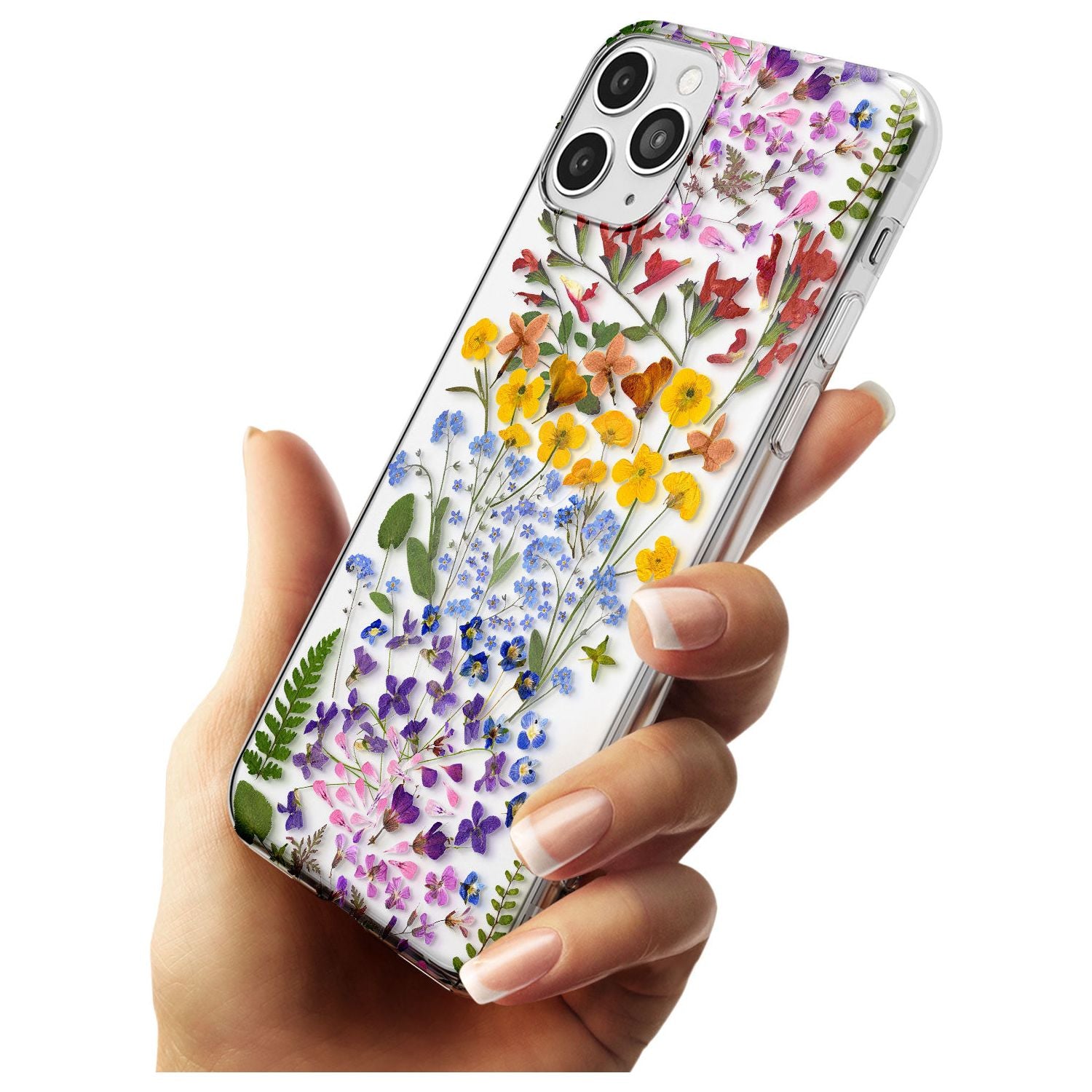Wild Flower Stripe Design Slim TPU Phone Case for iPhone 11 Pro Max